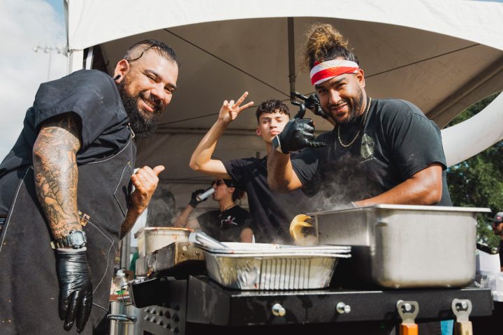 a group of people in a car